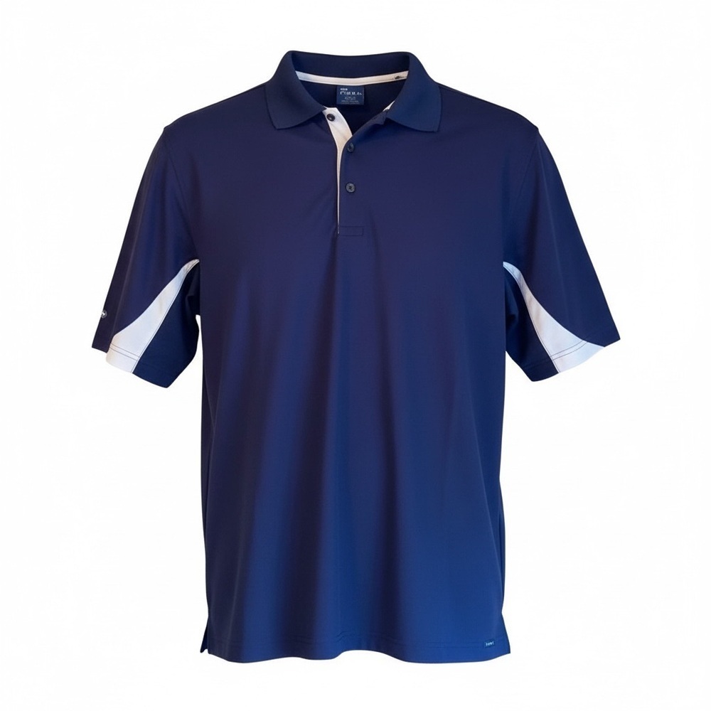 Fidra Performance Golf Polo XL Blue Athletic Moisture Wicking Casual Dadcore